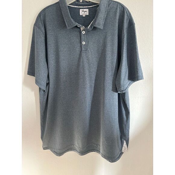 Tillinger Blue Short Sleeve Collared Men's Polo Shirt Plus Size XXL - Picture 1 of 4